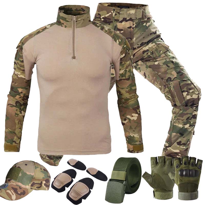 Tactical Military Shirt Cargo - Trajes tácticos MC para exteriores, uniforme