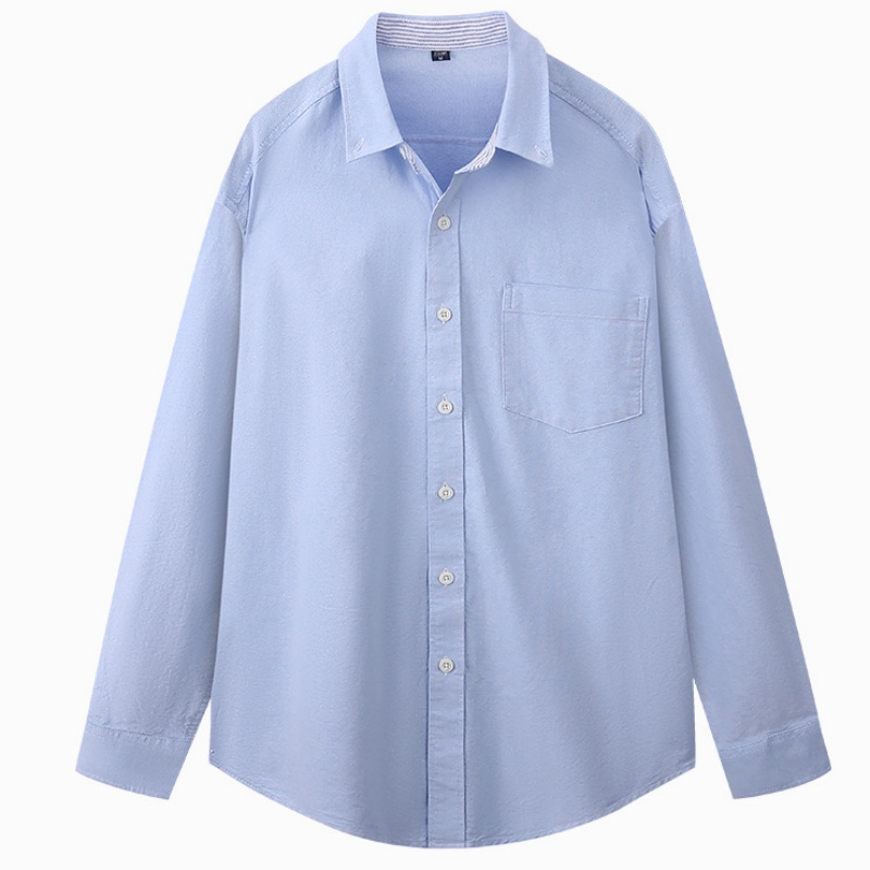 Oxford Cotton Casual Shirt Business - Camisa de manga larga Oxford 100%