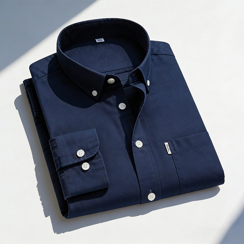 Oxford Cotton Casual Shirt Business - Camisas Casuales de Manga Larga para