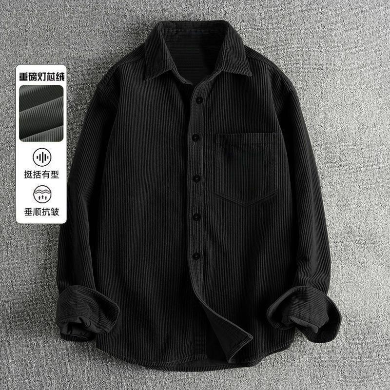Camisas de pana de manga larga - Corduroy Button Up Shirt Men reseña y precio