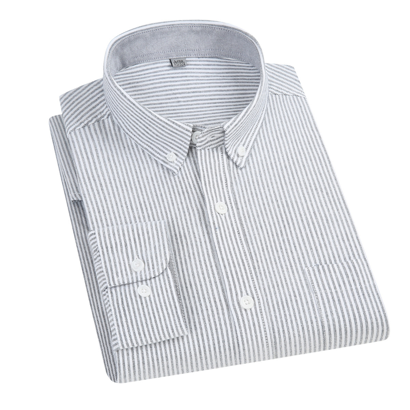 Camisa de manga larga Oxford 1 - Oxford Cotton Casual Shirt Business reseña y precio