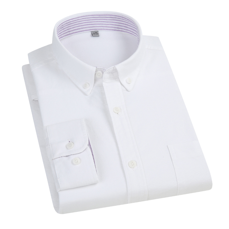 Camisa de manga larga Oxford 1 - Oxford Cotton Casual Shirt Business reseña y precio