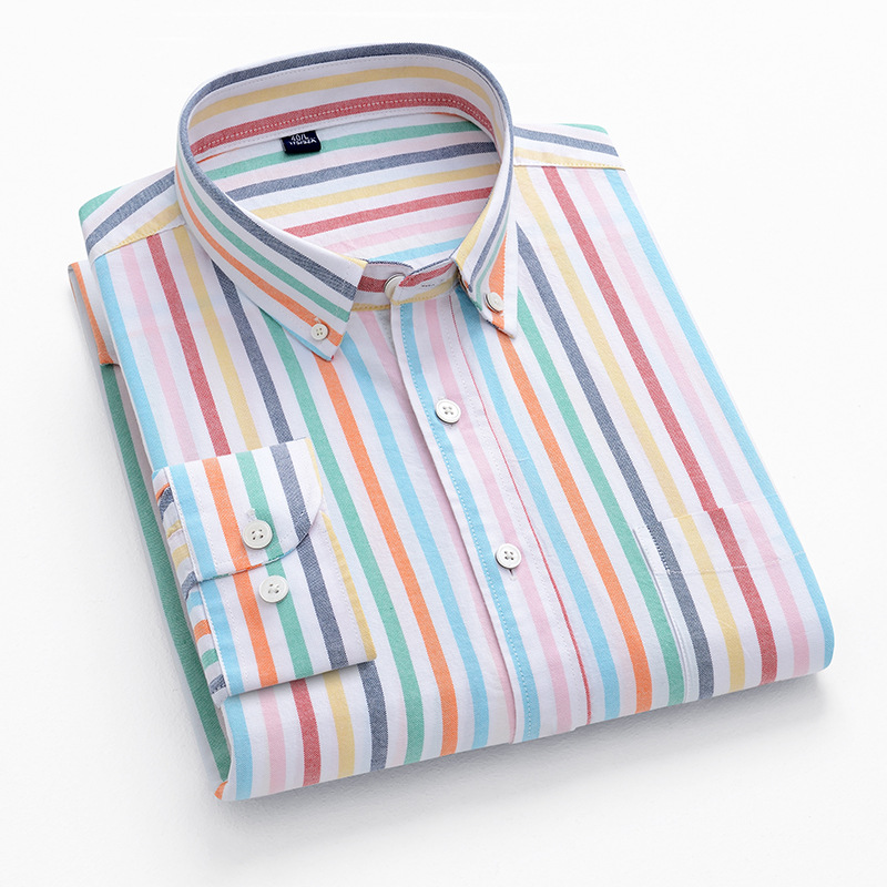Camisa de manga larga Oxford 1 - Oxford Cotton Casual Shirt Business reseña y precio