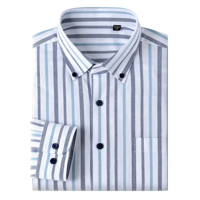Camisa de manga larga de alta  - Oxford Cotton Casual Shirt Business reseña y precio