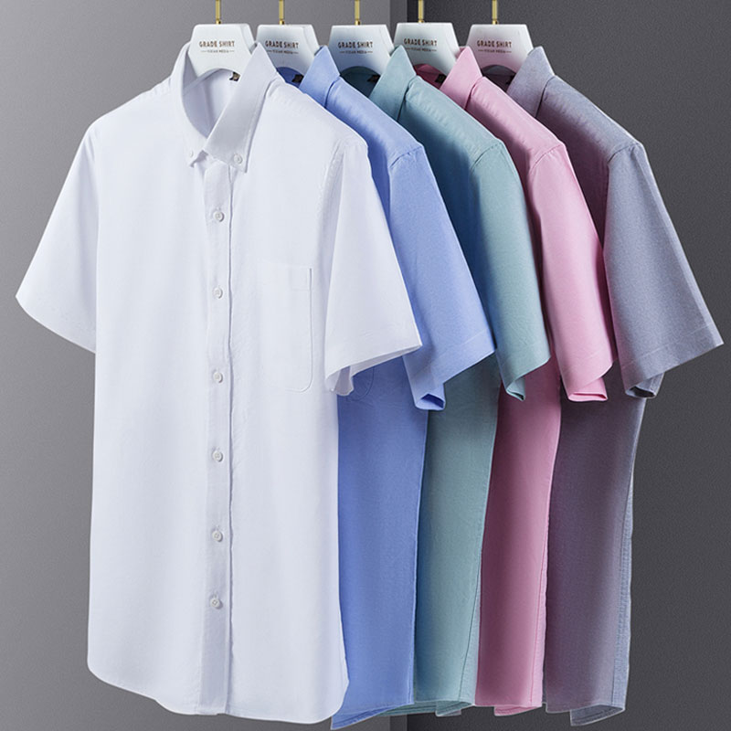 Camisa Oxford de manga corta p - Oxford Cotton Casual Shirt Business reseña y precio