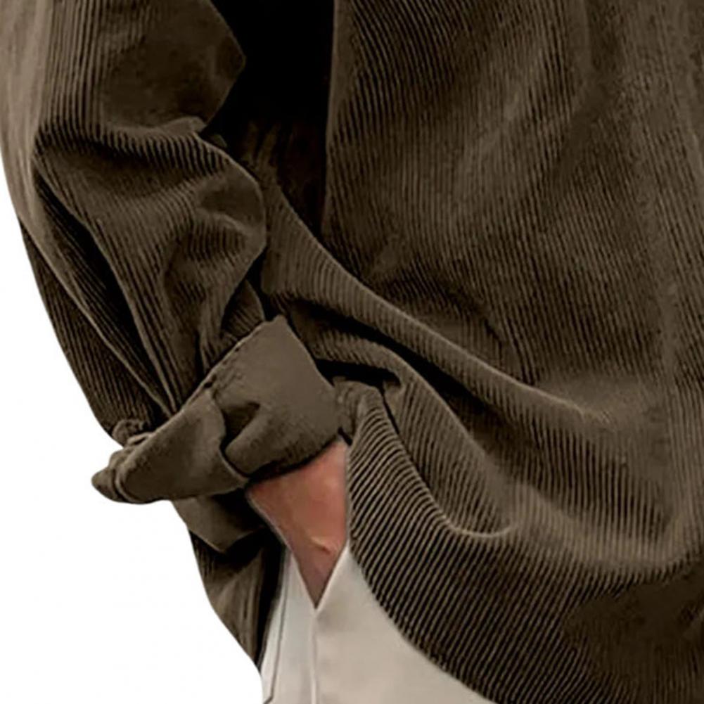 Camisas Casuales de Hombre par - Corduroy Button Up Shirt Men reseña y precio