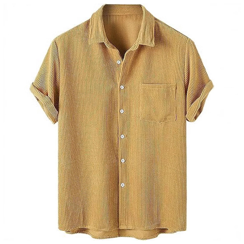 Camisas informales de pana par - Corduroy Button Up Shirt Men reseña y precio