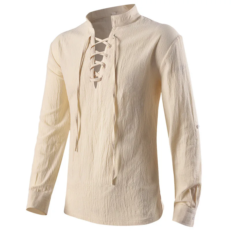 Camisas medievales gótico Stea - Medieval Gothic Lace Up Pirate Shirt reseña y precio