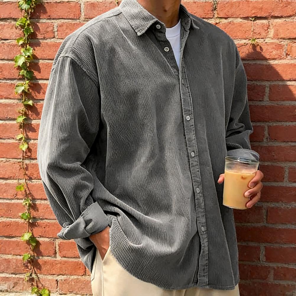 Nueva Camisa de Pana para Homb - Corduroy Button Up Shirt Men reseña y precio
