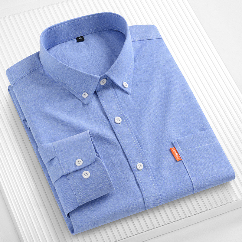 Camisa de negocios 100% de alg - Oxford Cotton Casual Shirt Business reseña y precio
