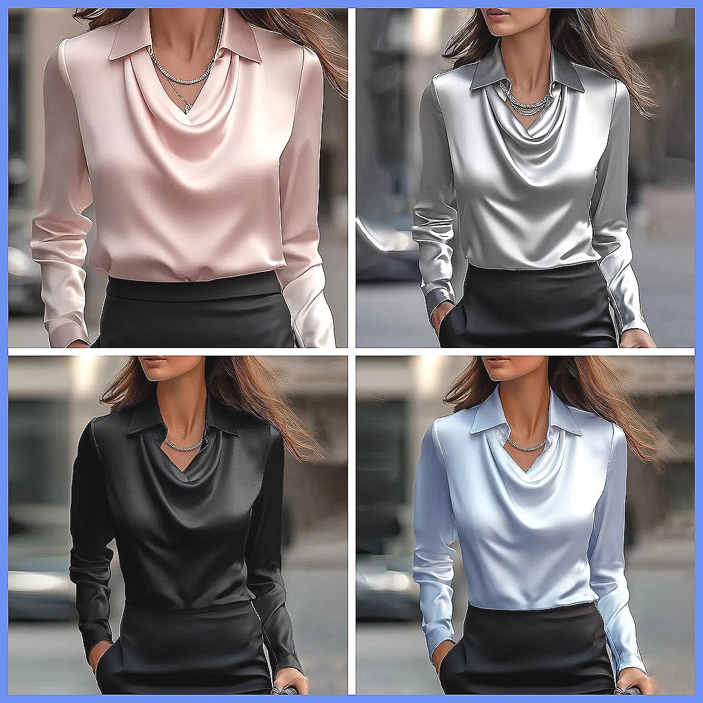 Blusa Vintage de Satén para Mu - Shirts reseña y precio