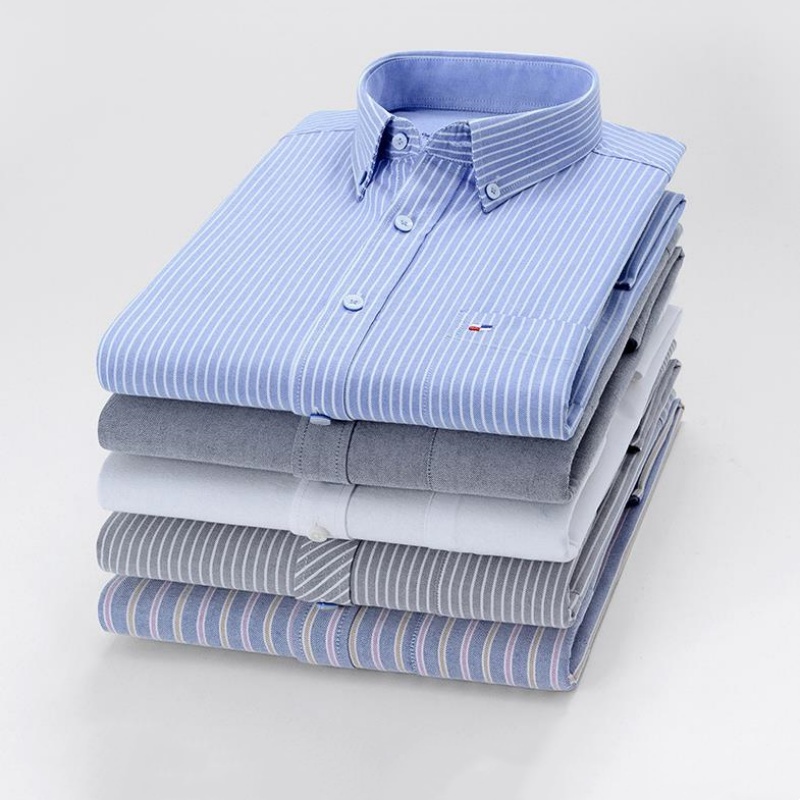 Camisas a cuadros de algodón p - Oxford Cotton Casual Shirt Business reseña y precio