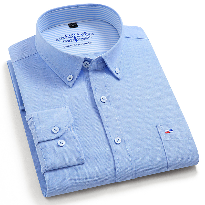 Camisas a cuadros de algodón p - Oxford Cotton Casual Shirt Business reseña y precio