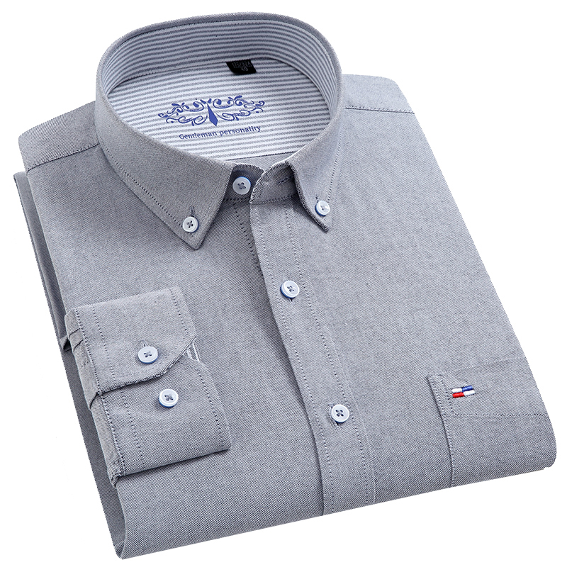 Camisas a cuadros de algodón p - Oxford Cotton Casual Shirt Business reseña y precio