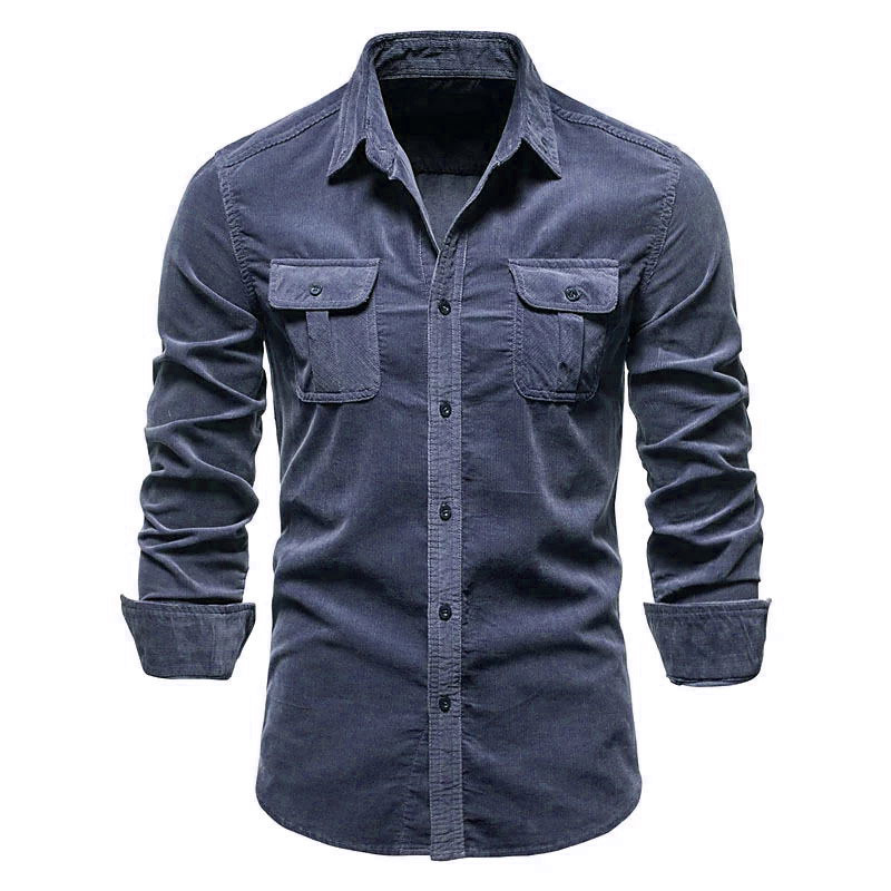 Nueva camisa de pana para homb - Corduroy Button Up Shirt Men reseña y precio