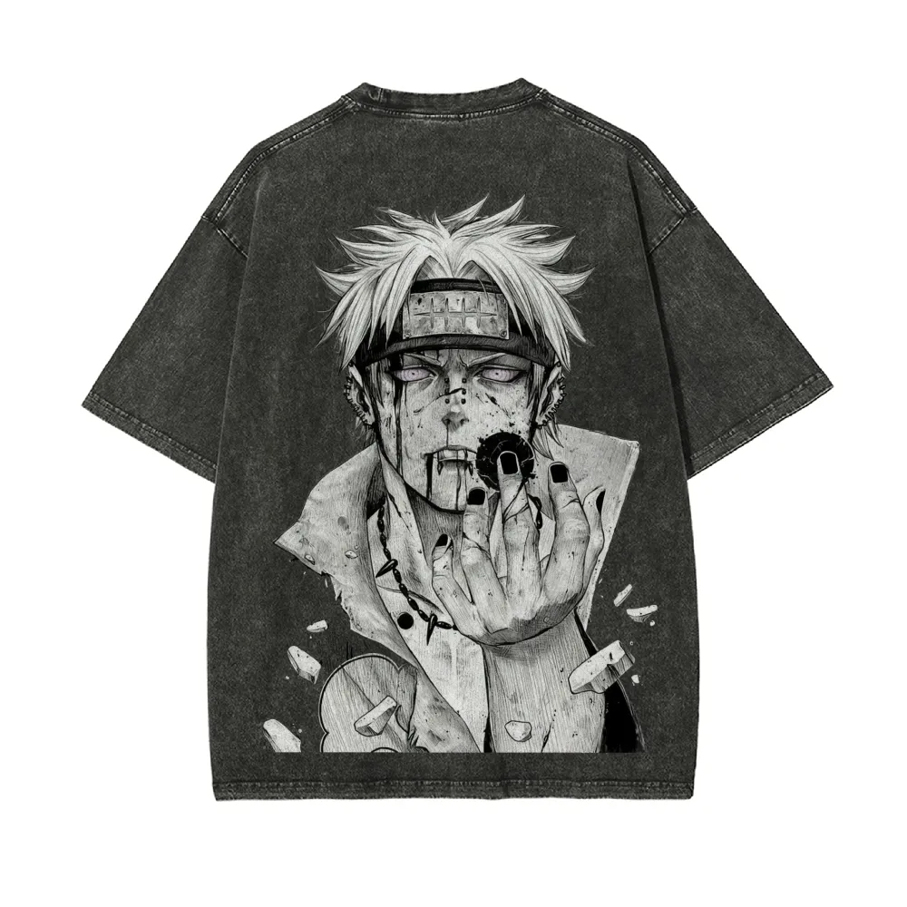 Camiseta Naruto Pain Rinnegan  - Acid Wash Vintage Graphic T Shirt reseña y precio