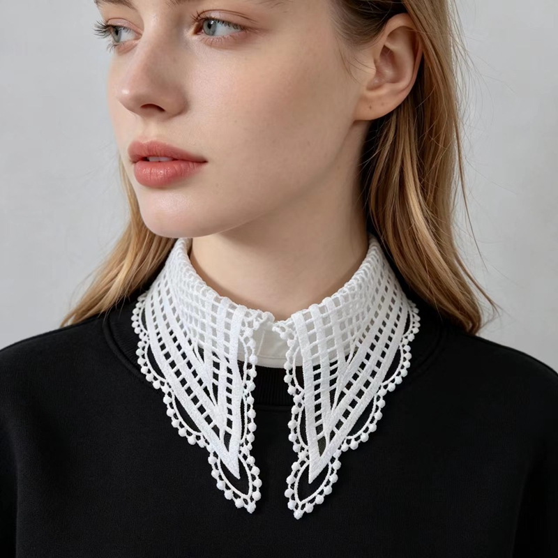 Cuello Falso Blanco con Volant - Shirts reseña y precio