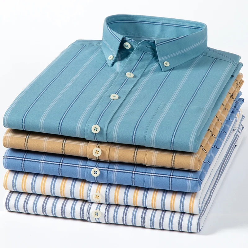 Camisas de algodón puro Oxford - Oxford Cotton Casual Shirt Business reseña y precio