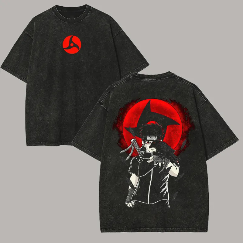 Camiseta Naruto Shisui Uchiha  - Acid Wash Vintage Graphic T Shirt reseña y precio