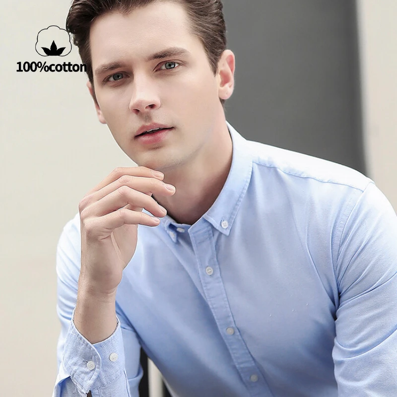 Nueva Camisa Oxford para Hombr - Oxford Cotton Casual Shirt Business reseña y precio
